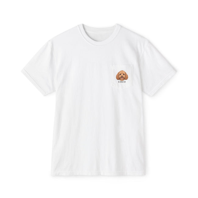 Little Portrait — Custom Photo & Name Pocket T-Shirt | Comfort Colors 6030