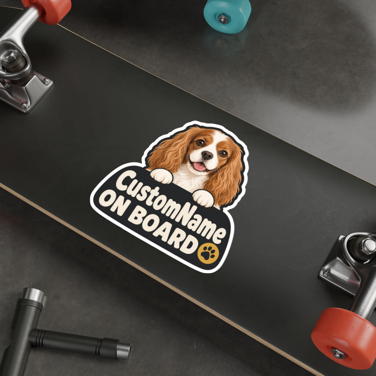 Custom Pet Photo Sticker with Name, 2 Sizes – Peeking Paws On Board