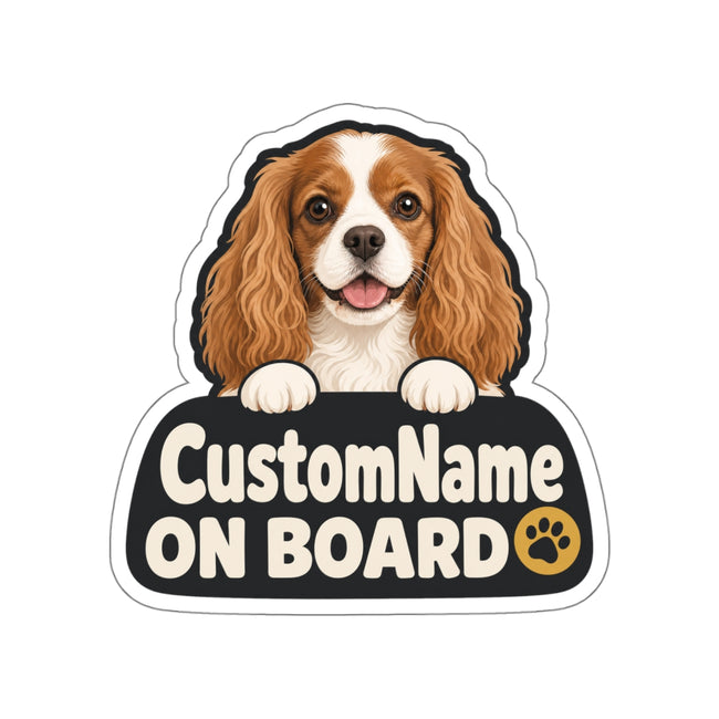Custom Pet Photo Sticker with Name, 2 Sizes – Peeking Paws On Board