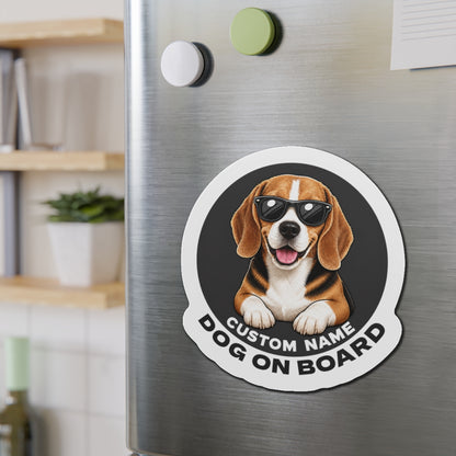 Custom Pet Magnet Sticker (Sunglasses On Board)