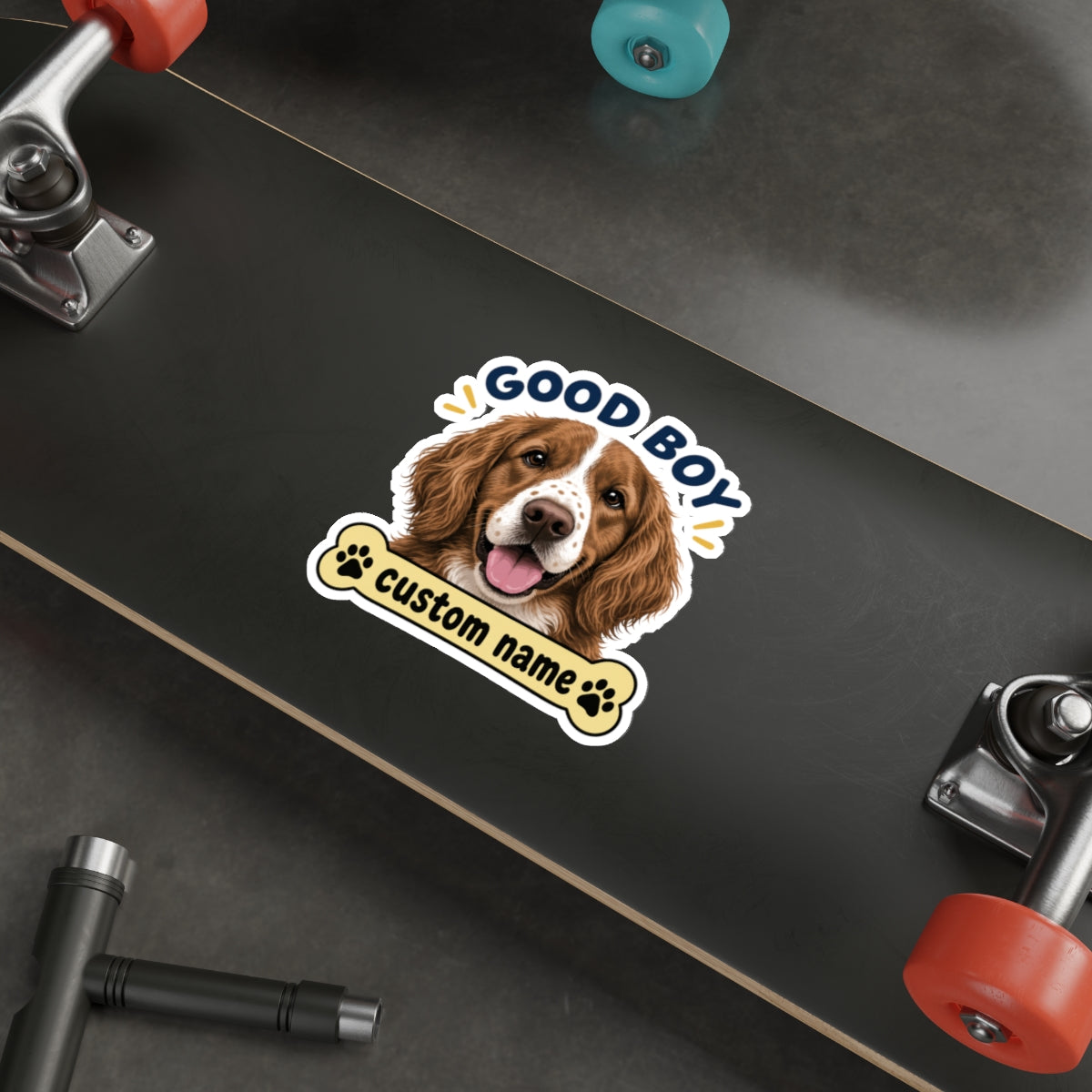 Custom Dog Sticker from Photo – Good Boy | Personalized Name