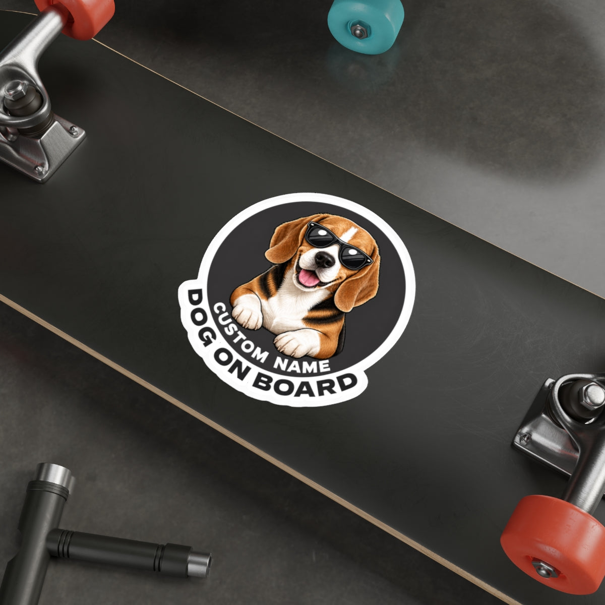 Custom Pet Sticker (Sunglasses On Board)