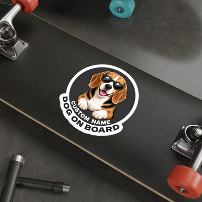 Custom Pet Sticker (Sunglasses On Board)