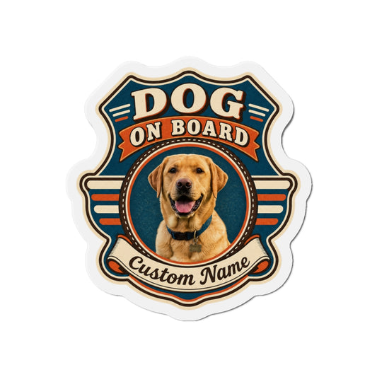 Custom Pet Magnet Sticker (Retro Road)