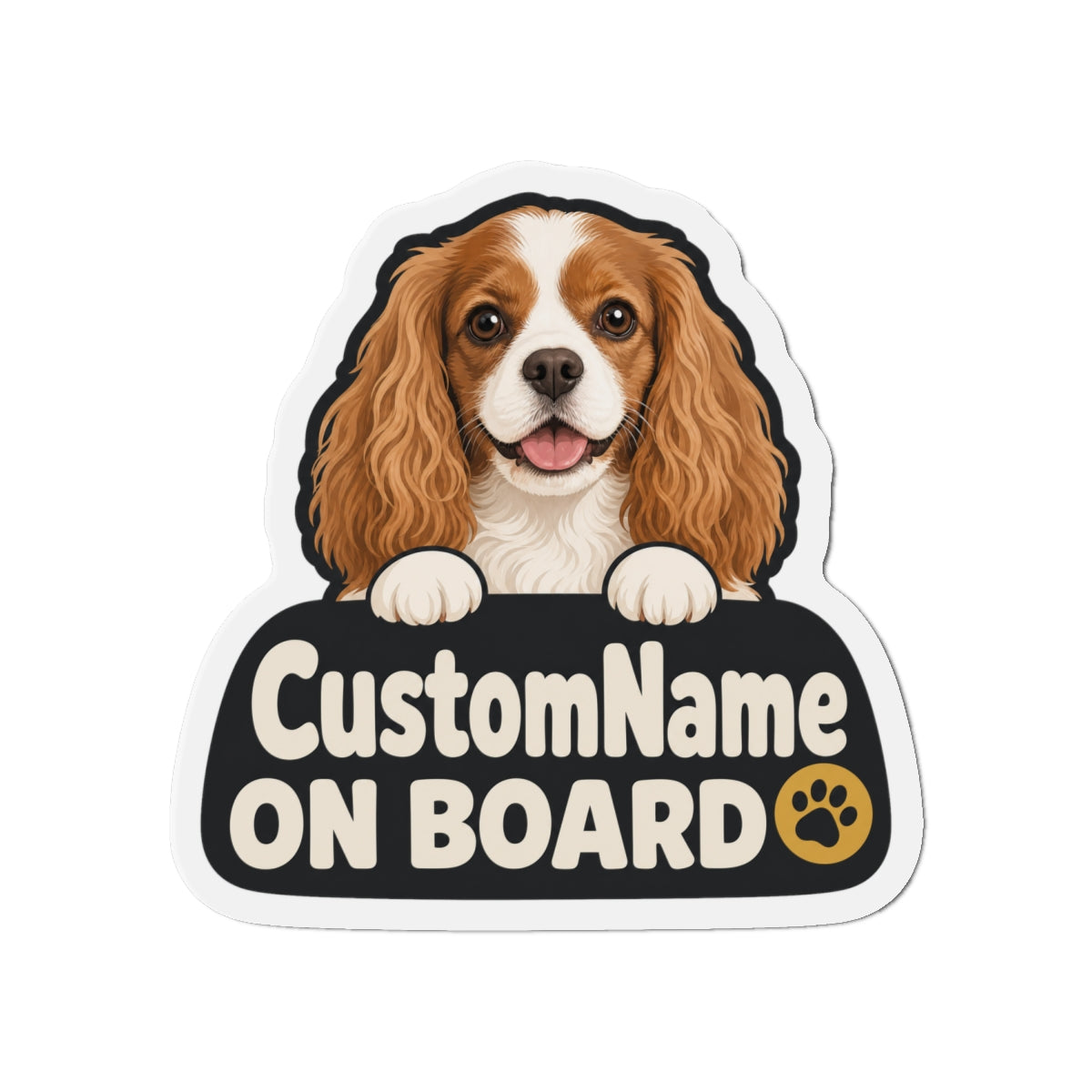 Custom Pet Photo Magnet with Name, 2 Sizes – Peeking Paws On Board