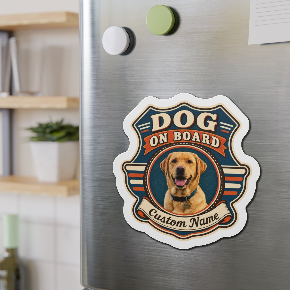Custom Pet Magnet Sticker (Retro Road)