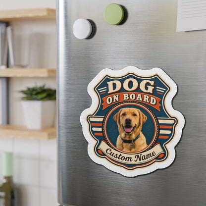 Custom Pet Magnet Sticker (Retro Road)