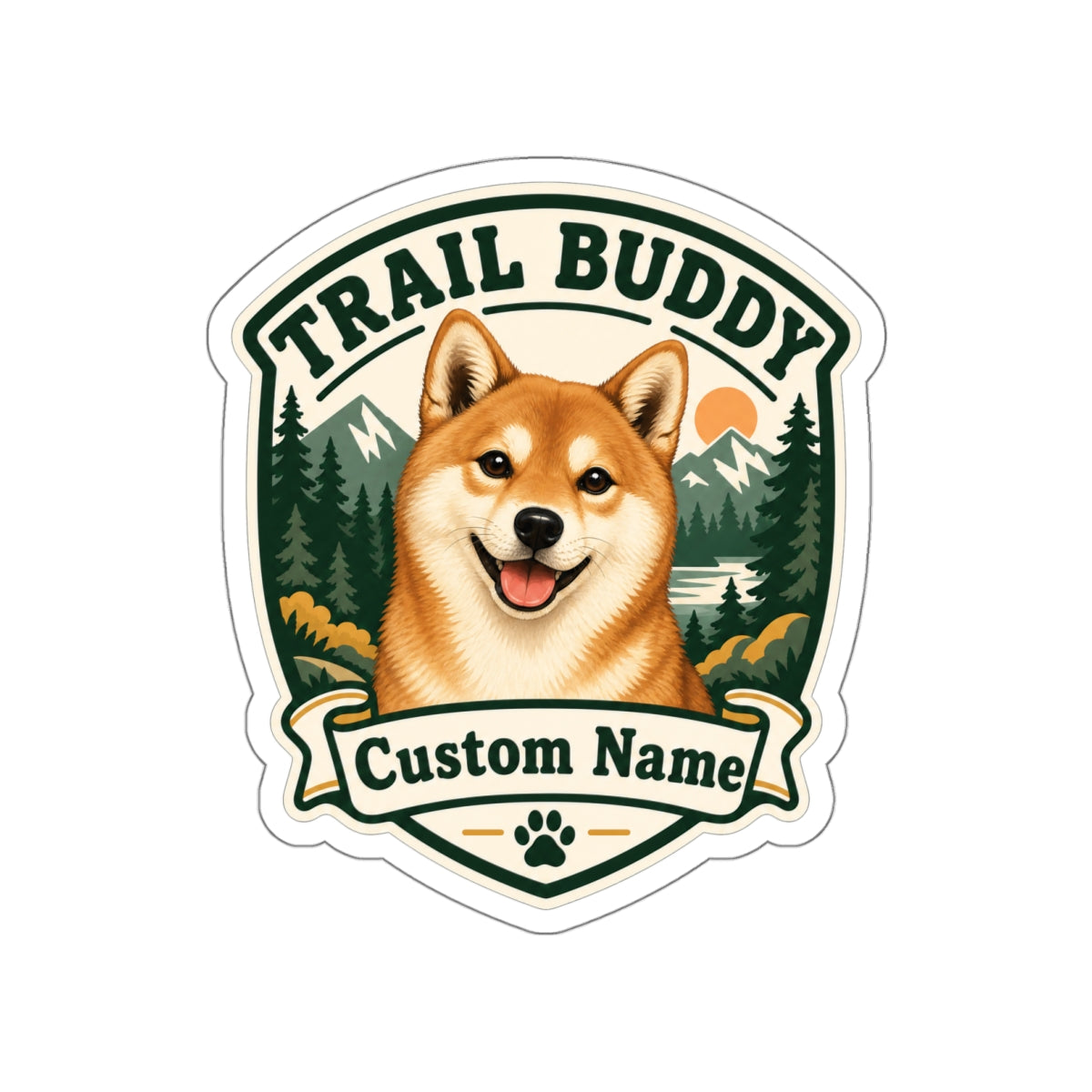 Custom Pet Sticker from Photo – Trail Buddy | Personalized Name