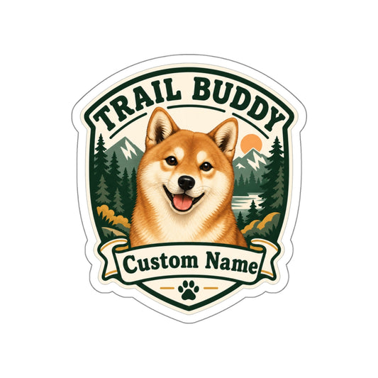 Custom Pet Sticker from Photo – Trail Buddy | Personalized Name