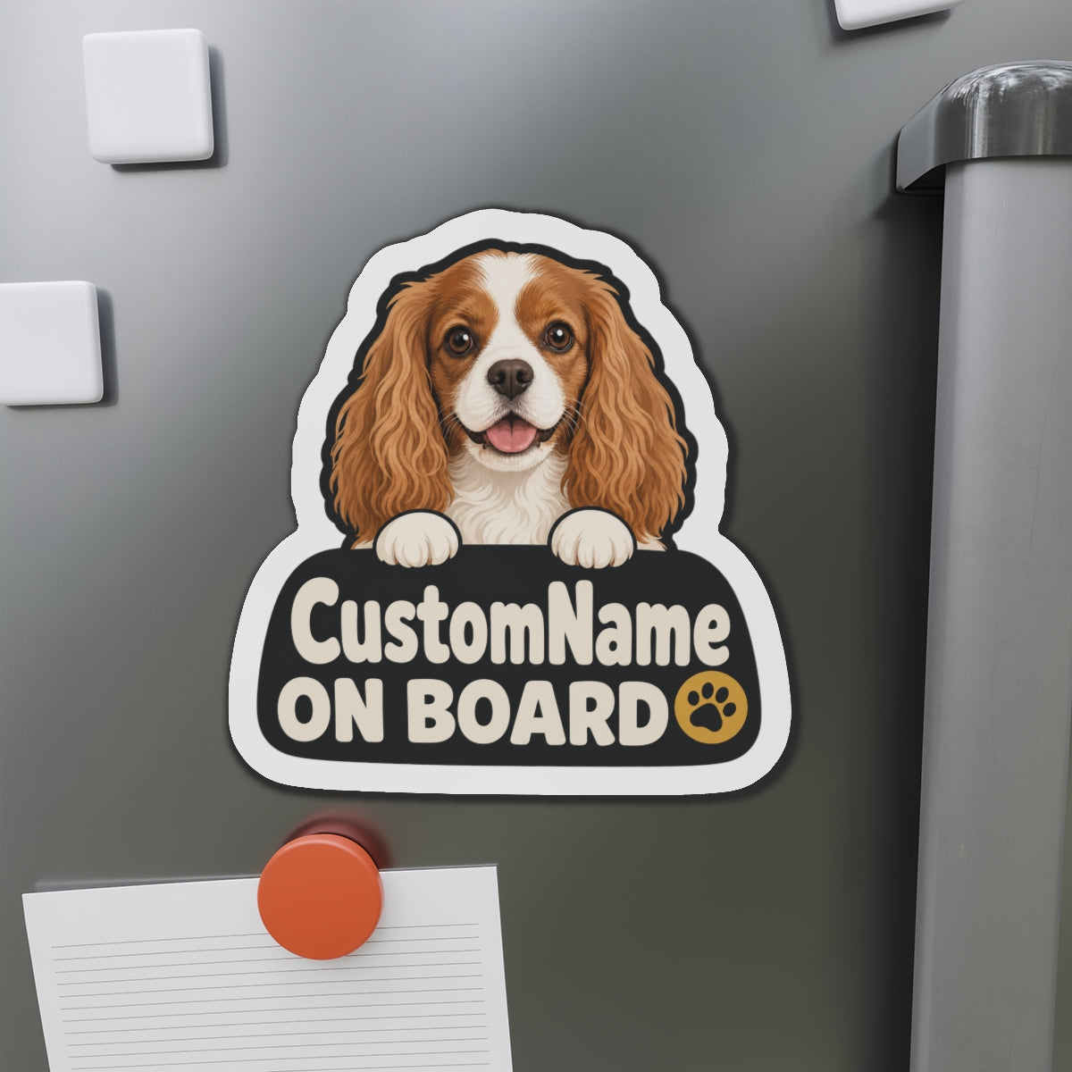 Custom Pet Photo Magnet with Name, 2 Sizes – Peeking Paws On Board