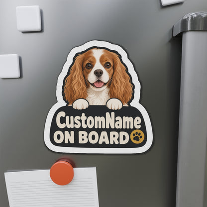Custom Pet Photo Magnet with Name, 2 Sizes – Peeking Paws On Board