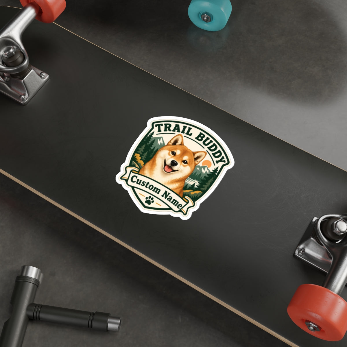 Custom Pet Sticker from Photo – Trail Buddy | Personalized Name