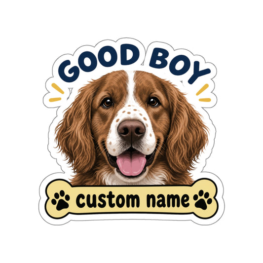 Custom Dog Sticker from Photo – Good Boy | Personalized Name