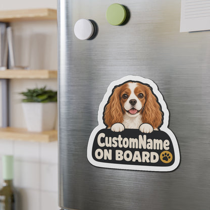 Custom Pet Photo Magnet with Name, 2 Sizes – Peeking Paws On Board
