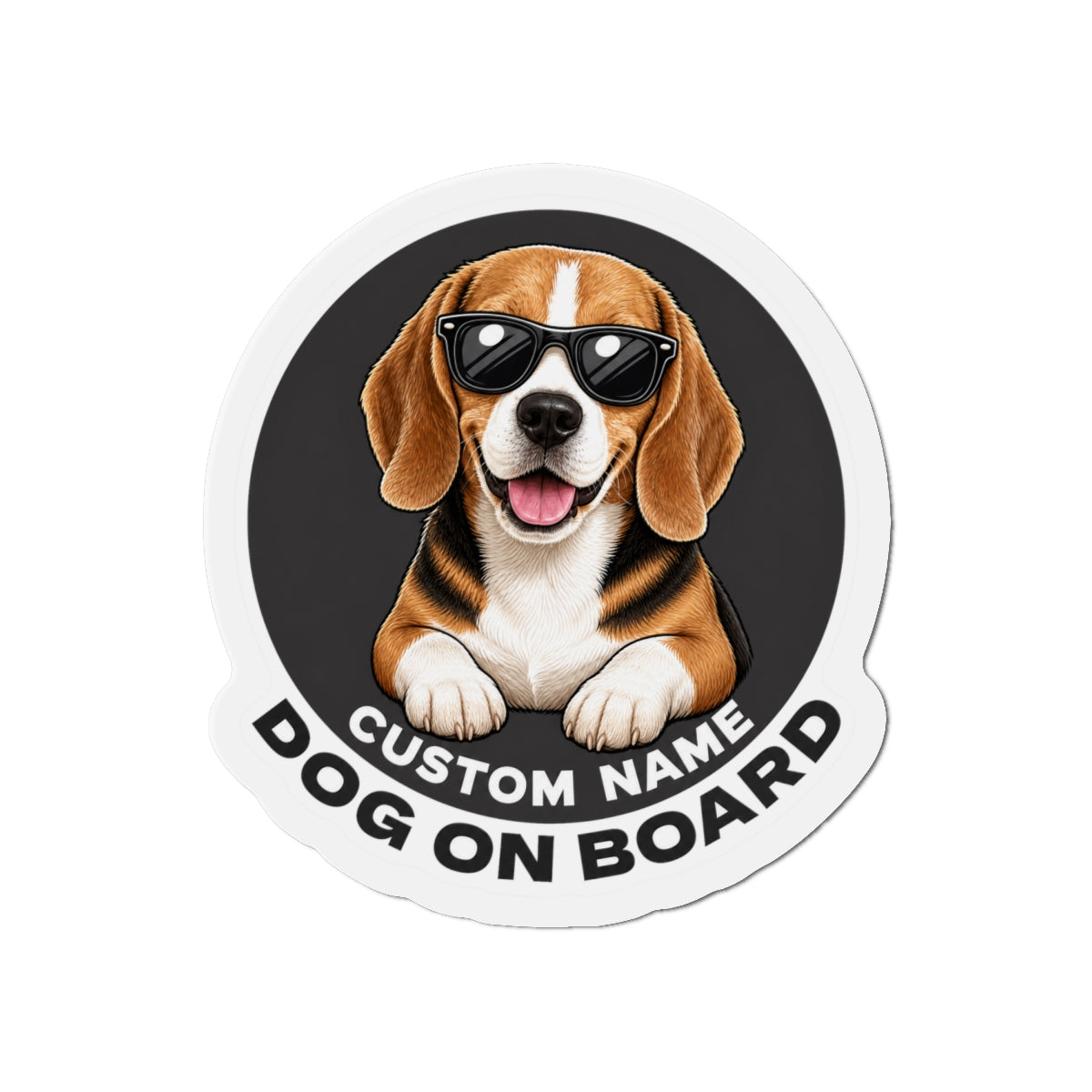 Custom Pet Magnet Sticker (Sunglasses On Board)