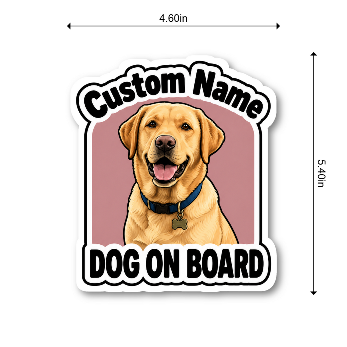 Custom Pet Magnet Sticker (Bold Character)