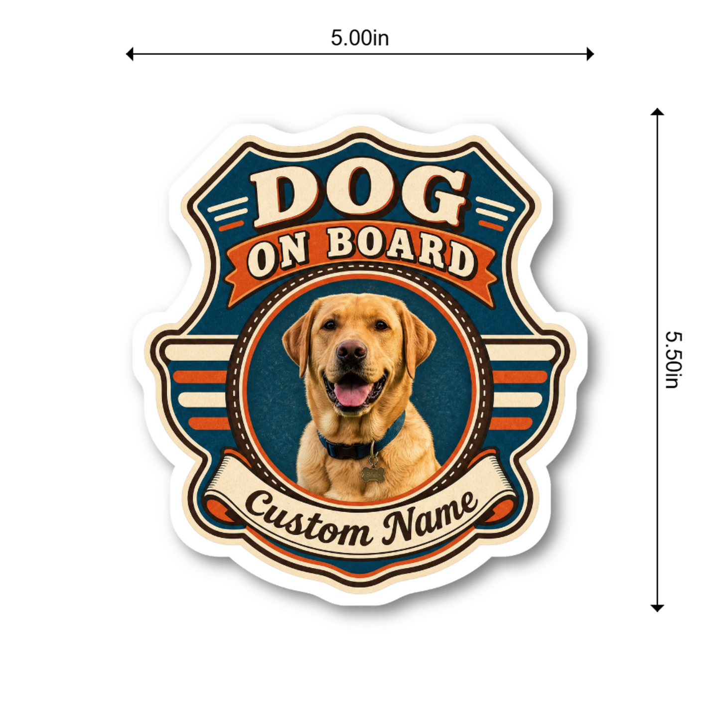 Custom Pet Sticker (Retro Road)