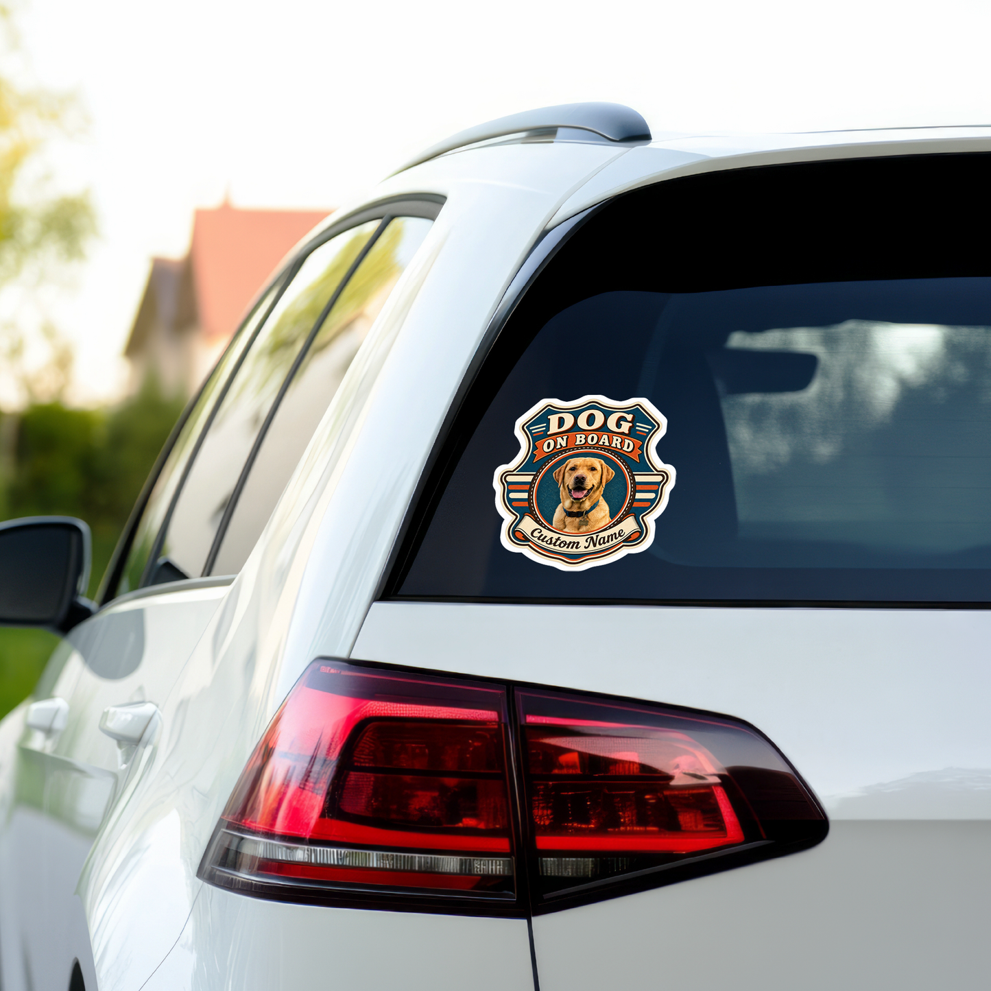 Custom Pet Sticker (Retro Road)