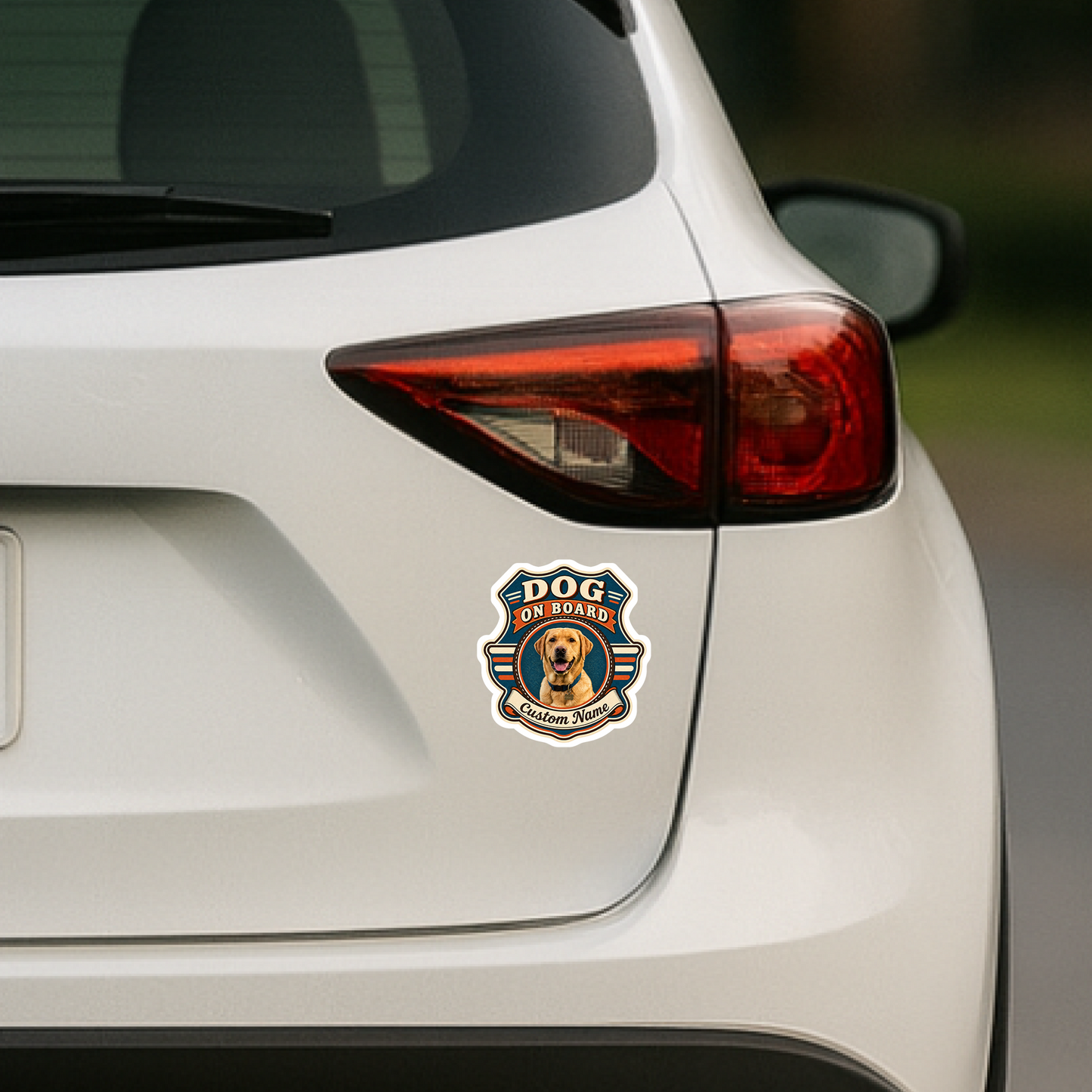 Custom Pet Magnet Sticker (Retro Road)