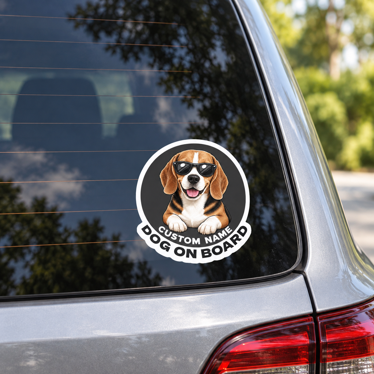 Custom Pet Sticker (Sunglasses On Board)