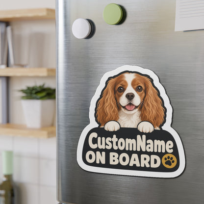 Custom Pet Photo Magnet with Name, 2 Sizes – Peeking Paws On Board