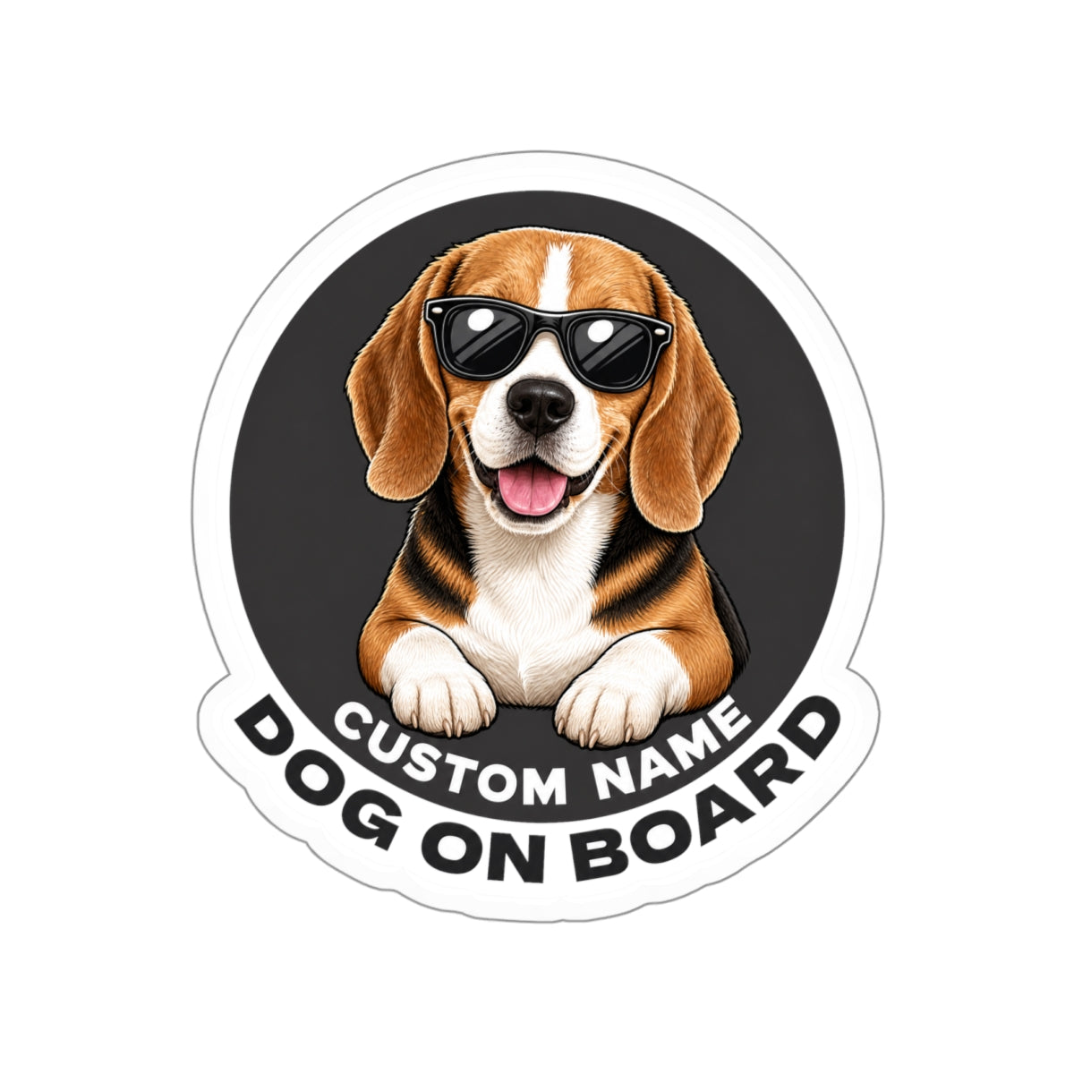 Custom Pet Sticker (Sunglasses On Board)