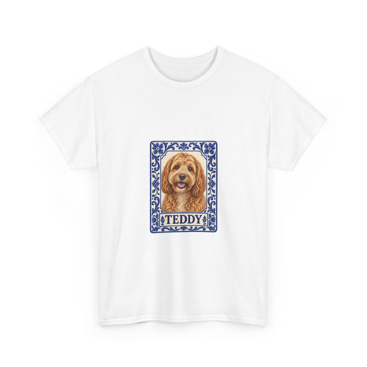 Blue Tile — Custom Photo & Name T-Shirt | Gildan 5000