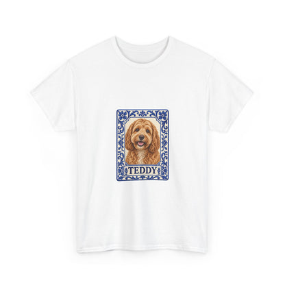 Blue Tile — Custom Photo & Name T-Shirt | Gildan 5000