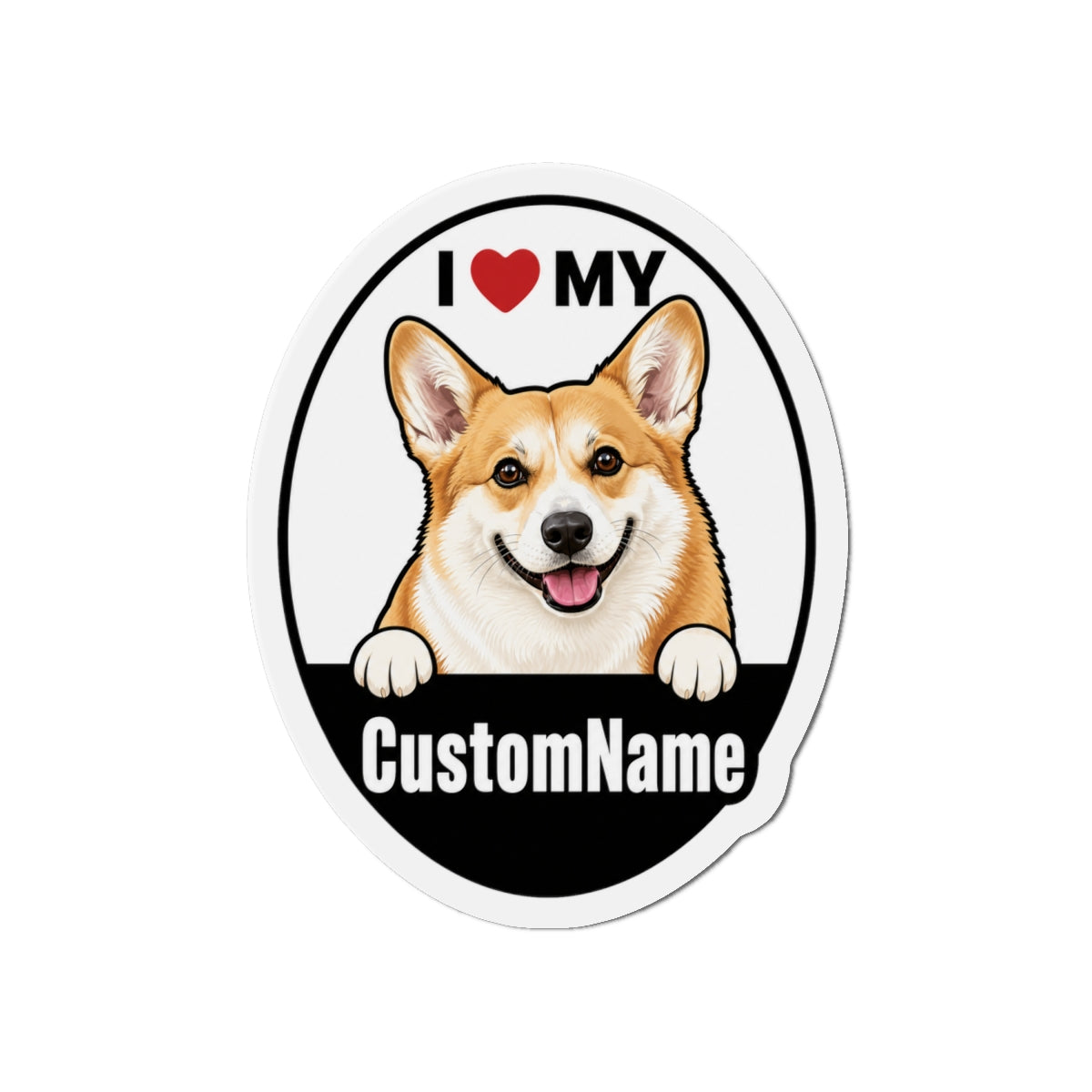 I Love my Custom Pet Magnet Sticker (I Love My Pet)