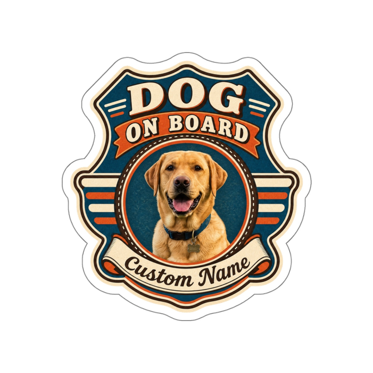 Custom Pet Sticker (Retro Road)