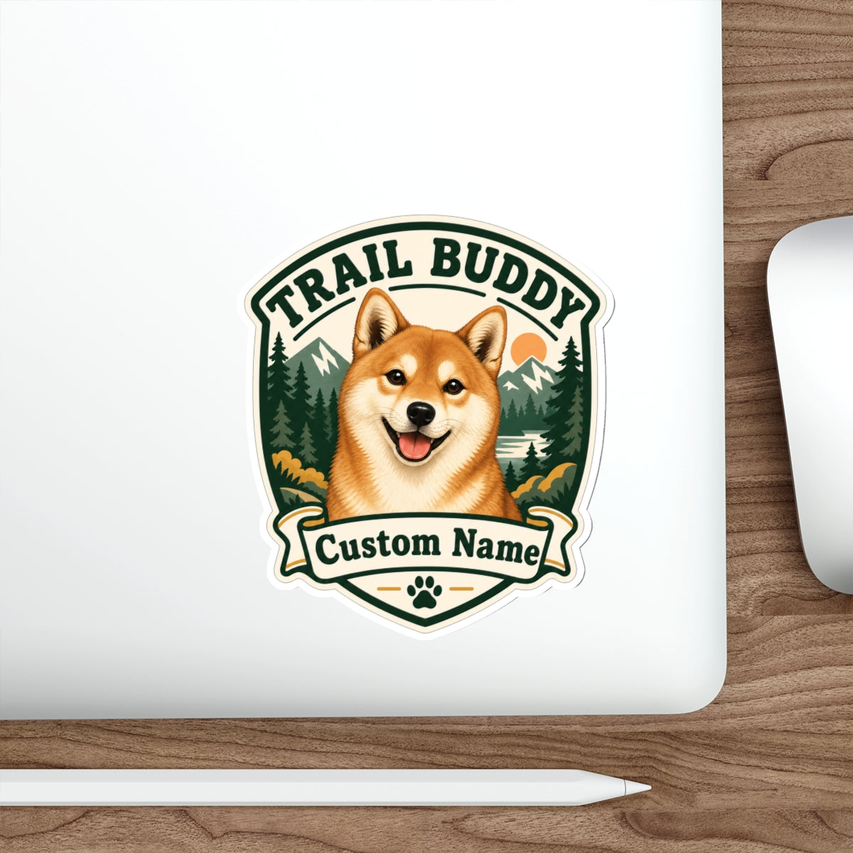 Custom Pet Sticker from Photo – Trail Buddy | Personalized Name