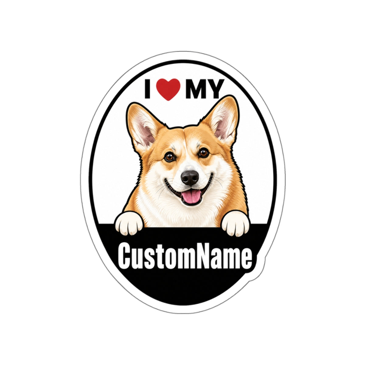 I Love My Custom Pet Sticker (I Love My Pet)
