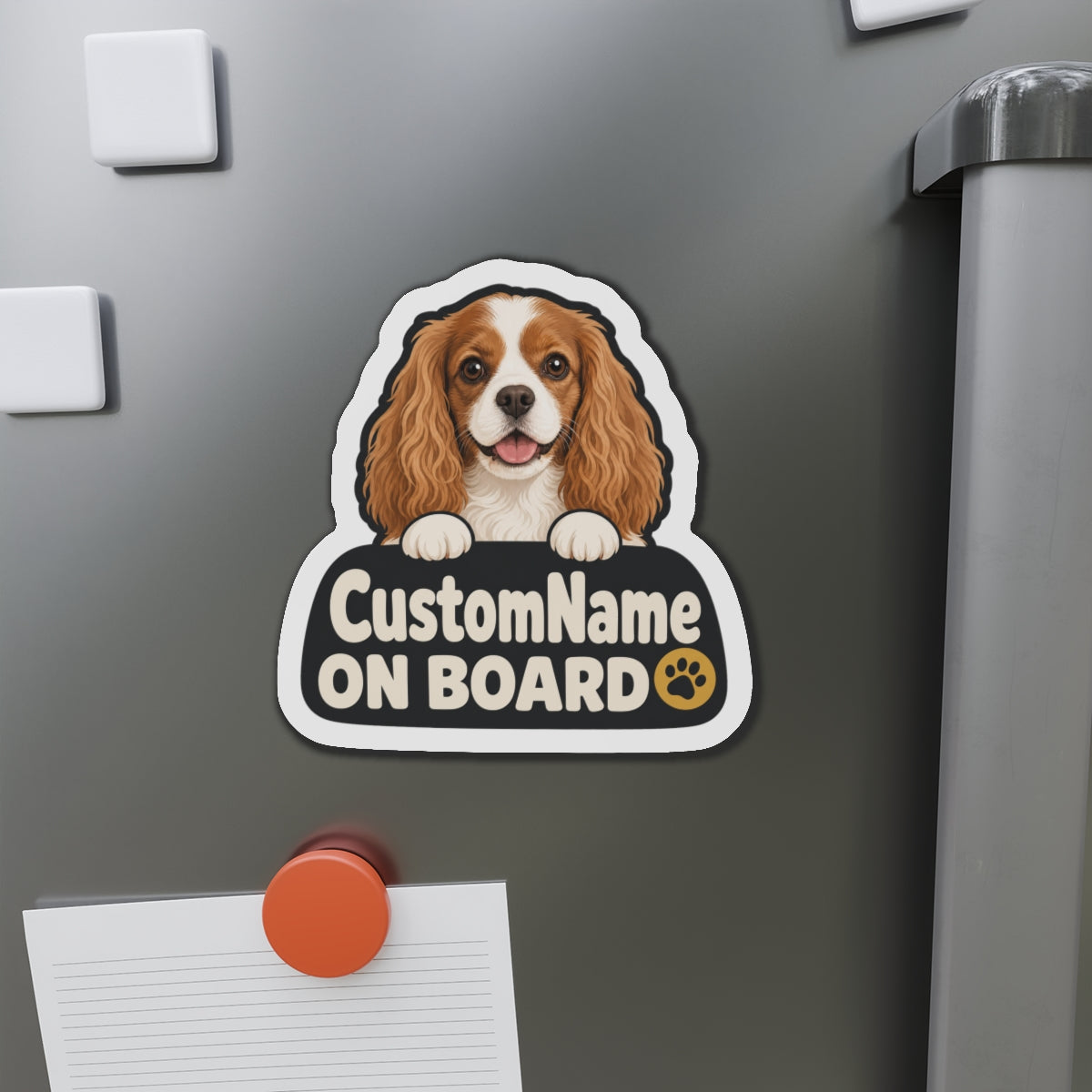 Custom Pet Photo Magnet with Name, 2 Sizes – Peeking Paws On Board
