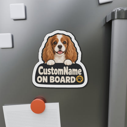 Custom Pet Photo Magnet with Name, 2 Sizes – Peeking Paws On Board
