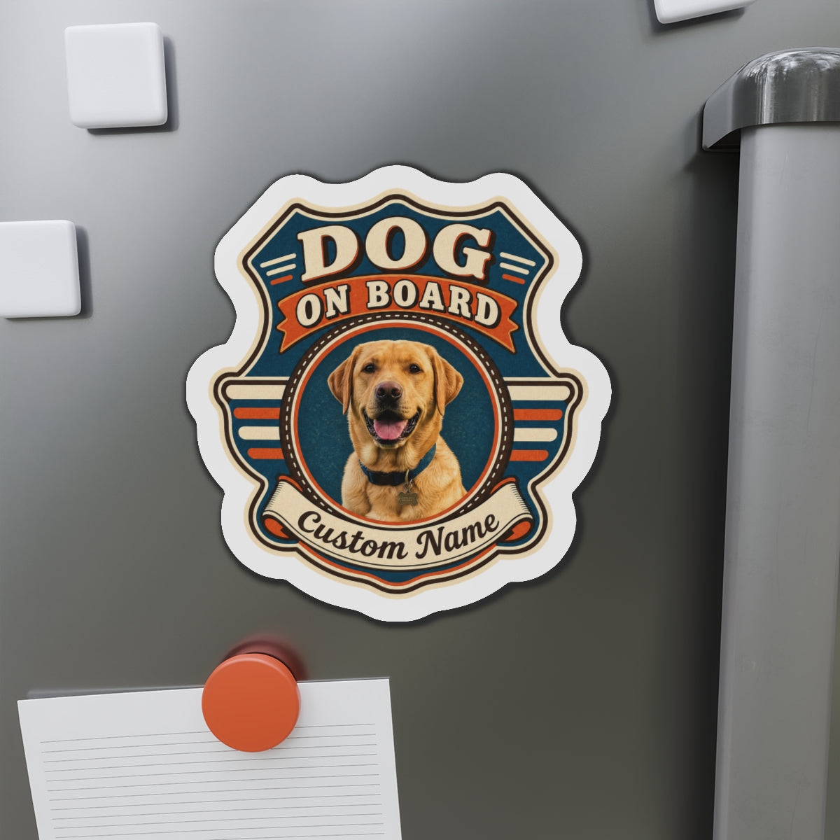 Custom Pet Magnet Sticker (Retro Road)