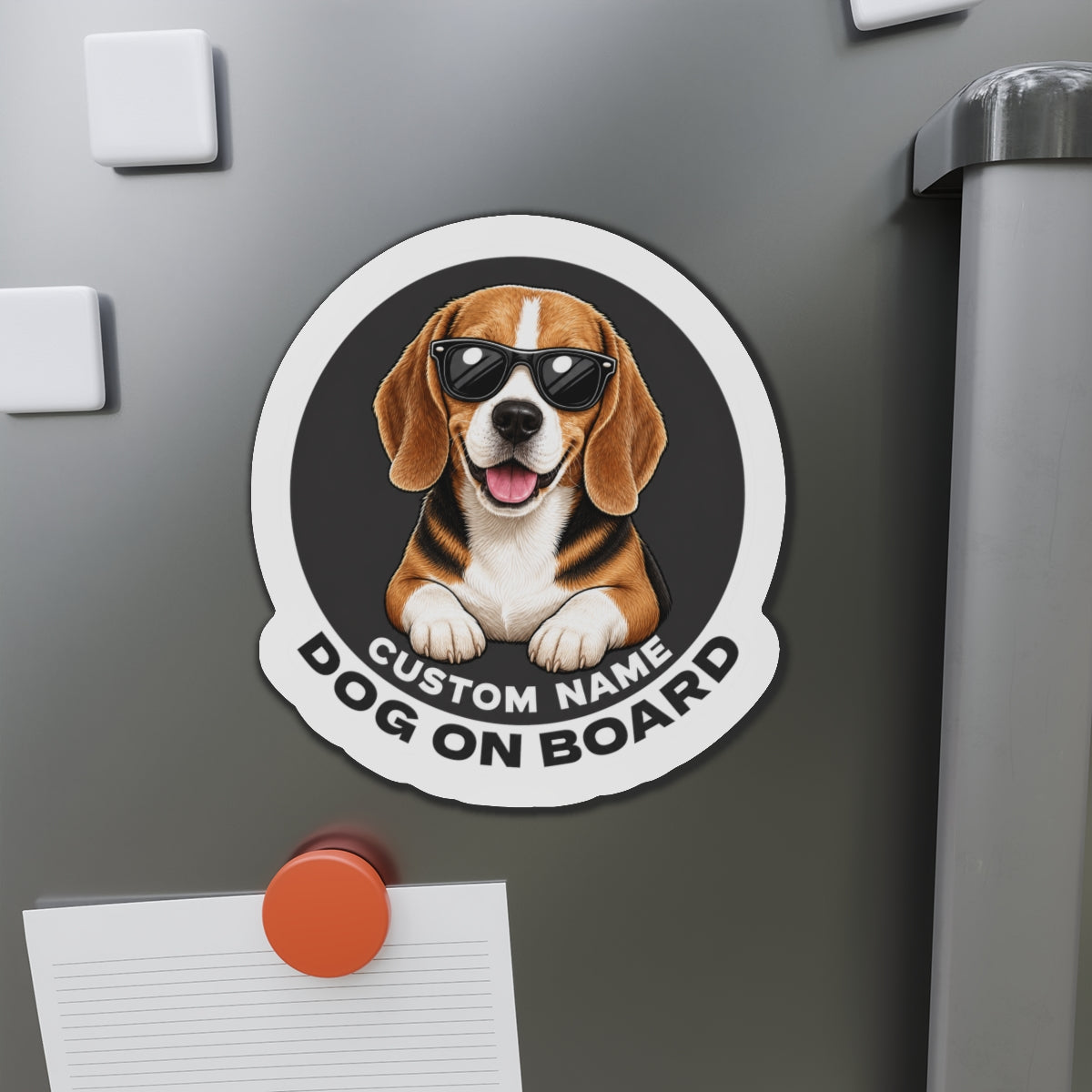 Custom Pet Magnet Sticker (Sunglasses On Board)