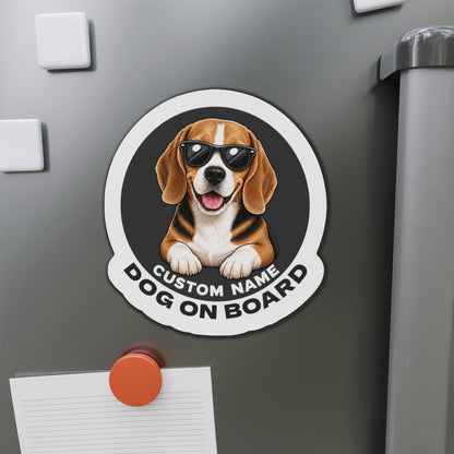 Custom Pet Magnet Sticker (Sunglasses On Board)