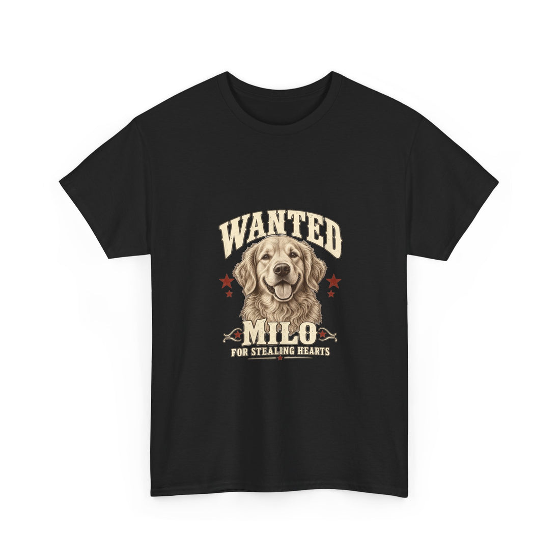 Wanted personalized pet portrait T-shirt sample