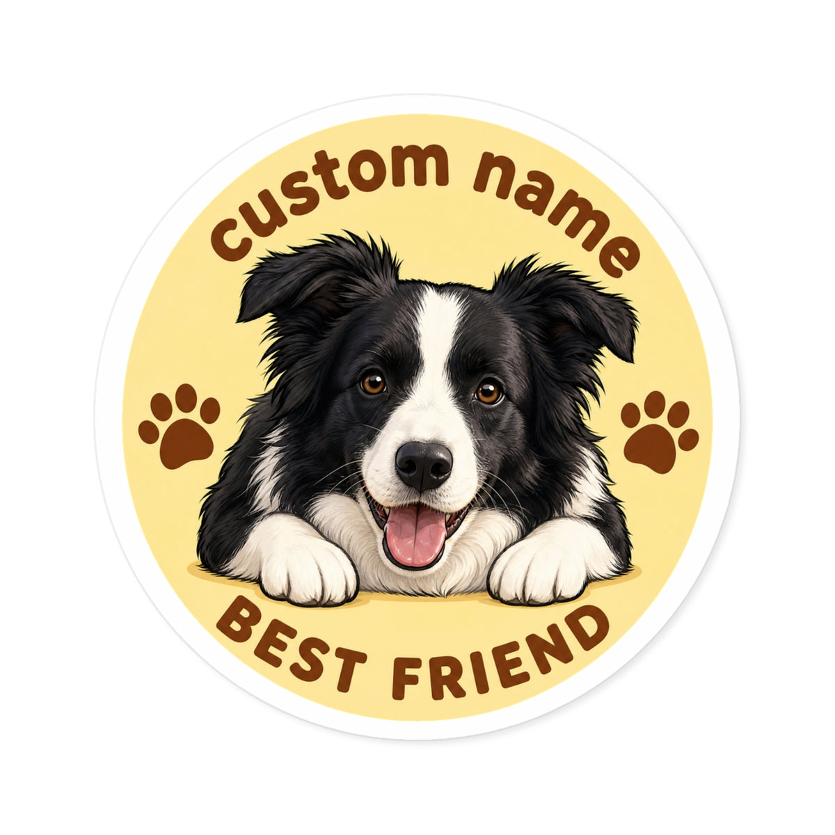Custom Pet Sticker (Best Friend Yellow)